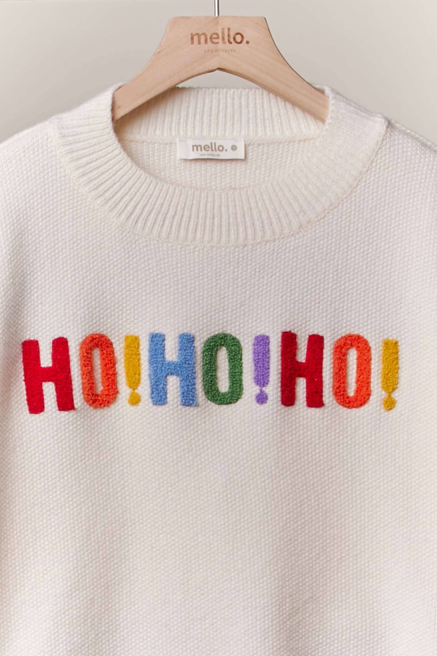 Mello. - Wholesale Knit Sweater - Women's - Oversize Christmas Sweater with Lettering7