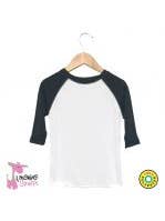 PLT Wholesale – T-shirt – Mulher por atacado – T-shirt Raglan LG 3/4 Manga 100% Poliéster1