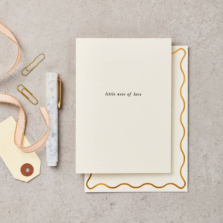 Little note of Love Greeting Card for wholesale by Katie Leamon