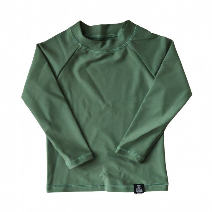 Green Rashguard for wholesale by The Little Surfer Dude