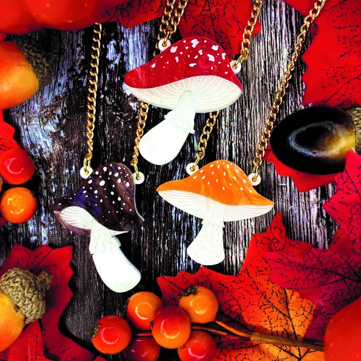 Magic Mushroom Necklace for wholesale by Kimchi and Coconut