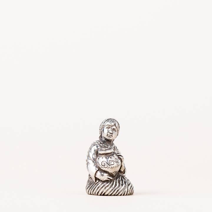 Danforth Pewter - Wholesale Decorative Figurine - Girl With Flour Jar
