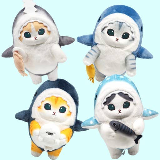 Mofusand Shark Costume with mini fishing mascot Plushes for wholesale by K-Wonderland