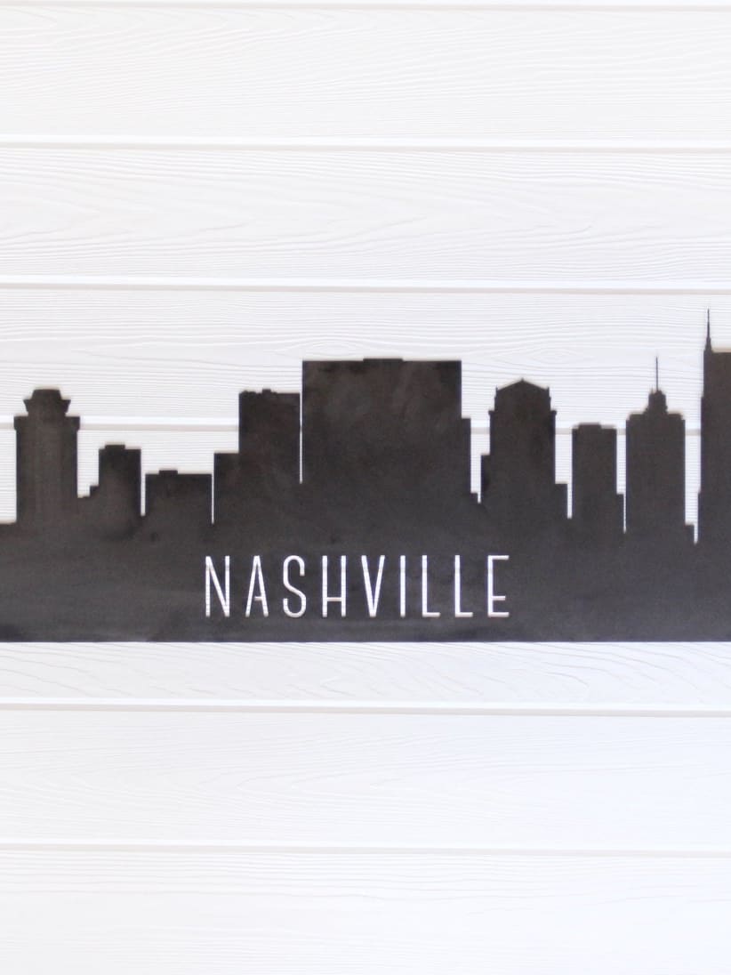 Highland Ridge  |  Handmade Home Decor - Wholesale Wall Accent - Nashville Skyline Metal Art1