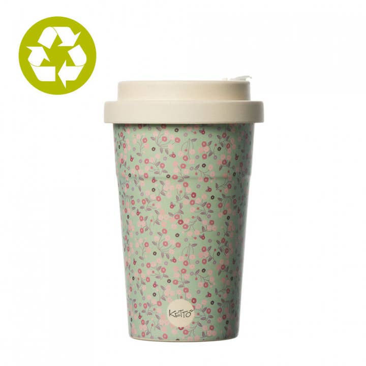 Ketto - Wholesale Insulated Mug/Tumbler - Bamboo travel coffee mug - Capucine