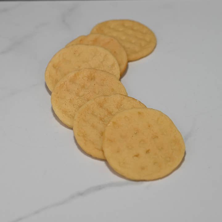 Just Dough It! Fake Foods - Wholesale Decorative Tabletop Object - Fake Round Water Crackers
