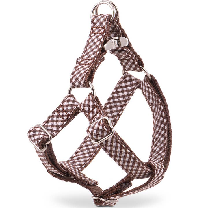 Brown Textura Viladrau dog harness for wholesale on Faire