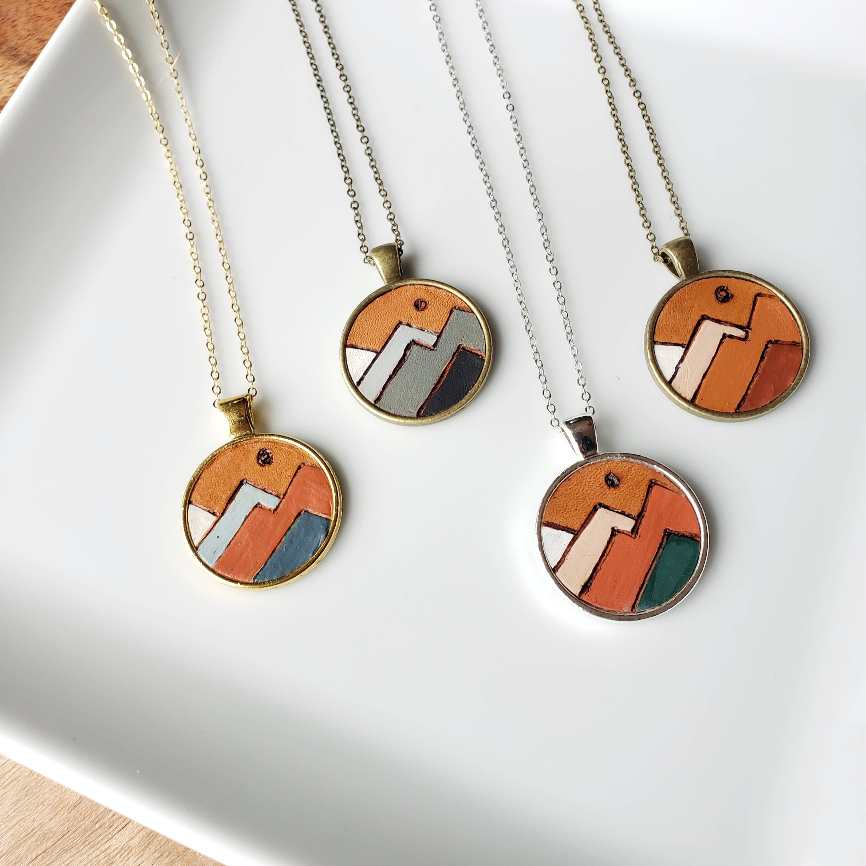 Uniquely Yours Montana - Wholesale Pendant/Charm Necklace - Reflections of Nature Leather Pendant0