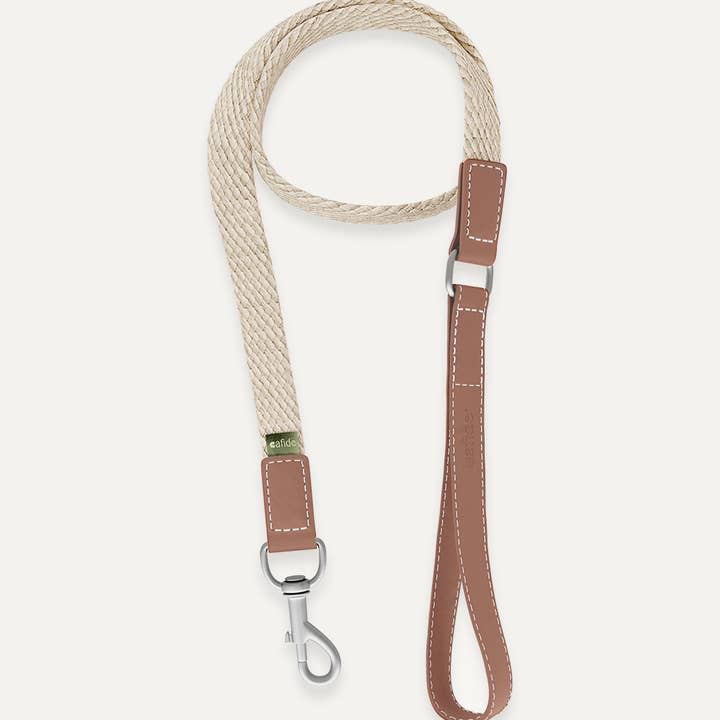 CAFIDE - Wholesale Pet Leash - Dog - Brown Vegan Leather Strap, Corda