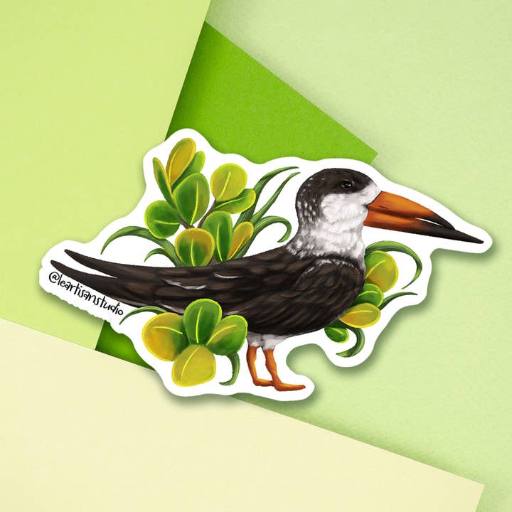 Black Skimmer Bird Sticker for wholesale by Cappy Trails