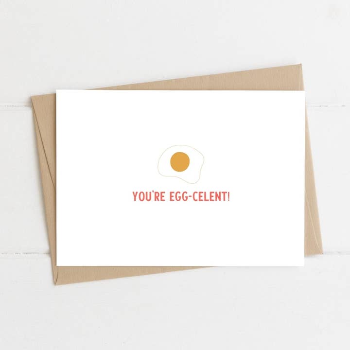 Love Pun Greeting Card - Egg for wholesale by Be Well Stationery