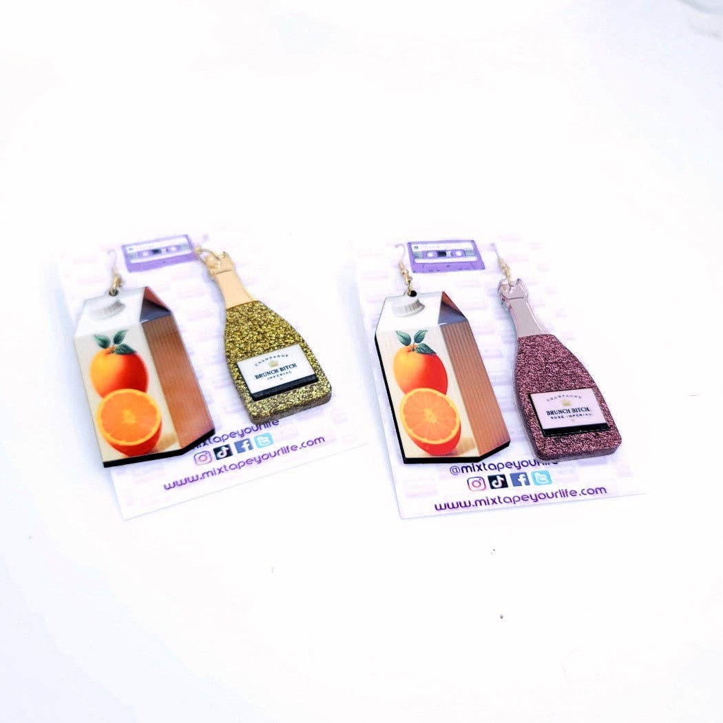 Mixtape Your Life - Wholesale Dangle Earrings - Mimosa Brunch Dangle Earrings1