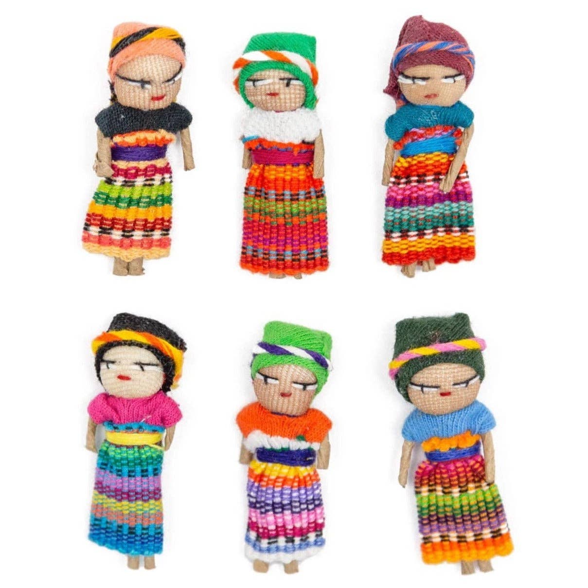 Upavim Crafts - Venta al por mayor Juego de manualidades - Niños y bebés - Muñecas quitapenas guatemaltecas - juego de 62