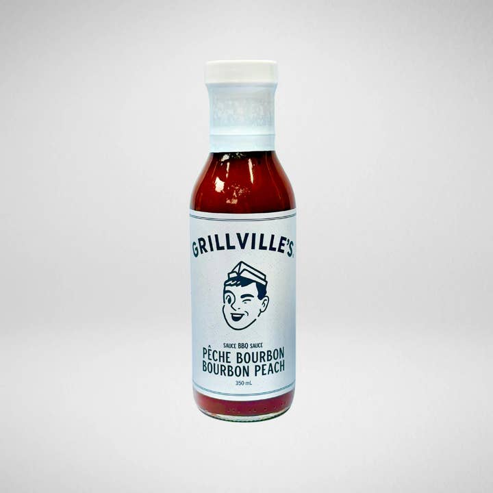 Bourbon peach BBQ sauce - Grillville's for wholesale by Milo & Dexter