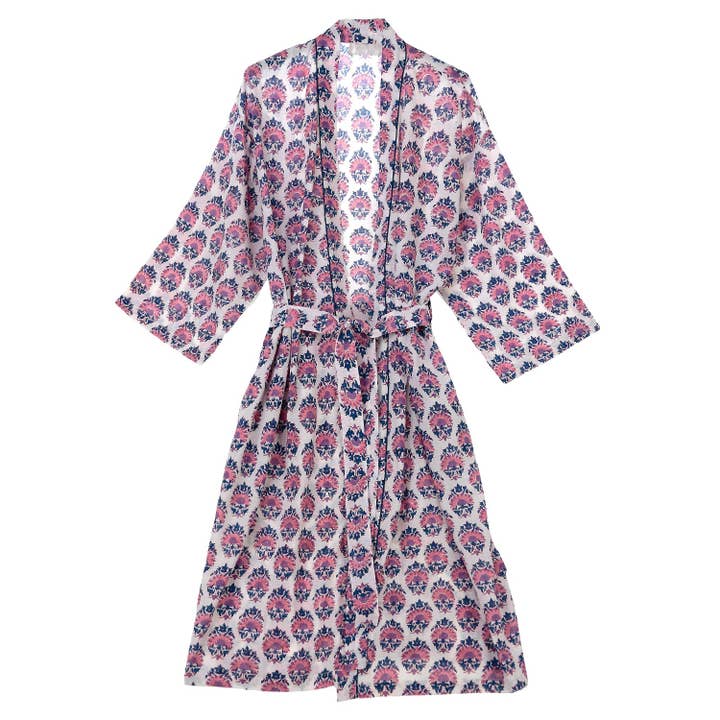 White floral kimono for wholesale by ABRACOLORS