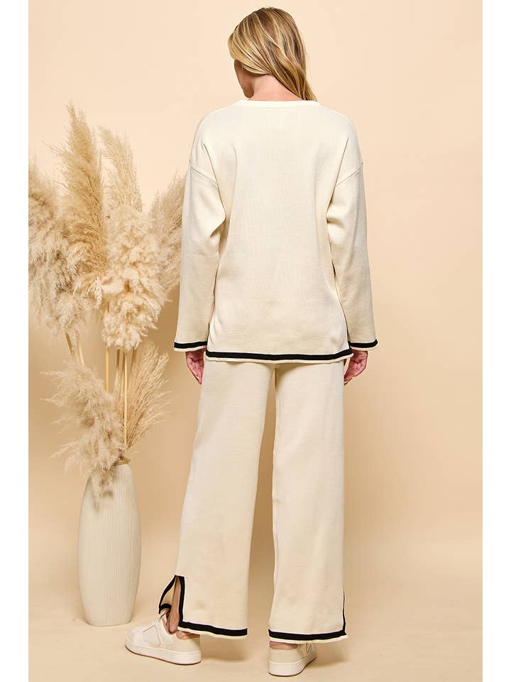 Cezele - Wholesale Lounge Set - Women's - Long Sleeves and Wide Leg Pants Matching Set13