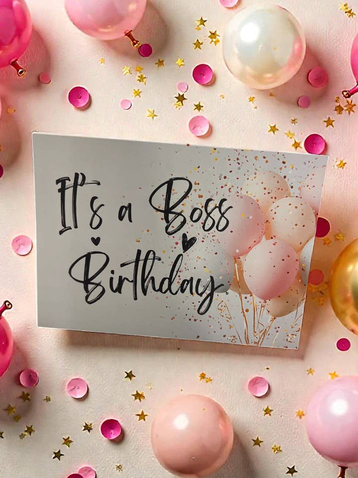 It's a Boss Birthday Card for wholesale by Candy Connections