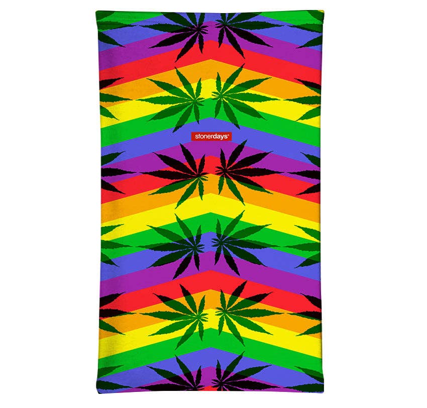 StonerDays Apparel - Wholesale Neck Warmer/Snood - Unisex - Rainbow Stripes Neck Gaiter2