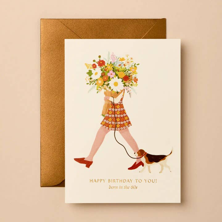 Birthday Card | Signature Foil Greeting Card for wholesale by Gabrielle & Celine Greeting Cards USA