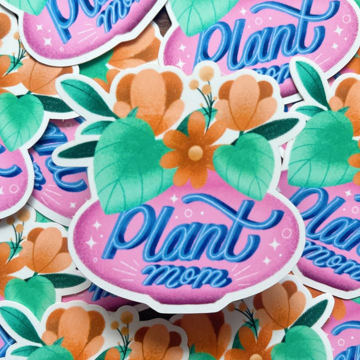 Riri Tamura Design - Vente Autocollant - Autocollant maman plante1