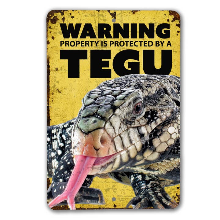 Real Cool Stickers & Stuff - Wholesale Sign - Warning Tegu Sign