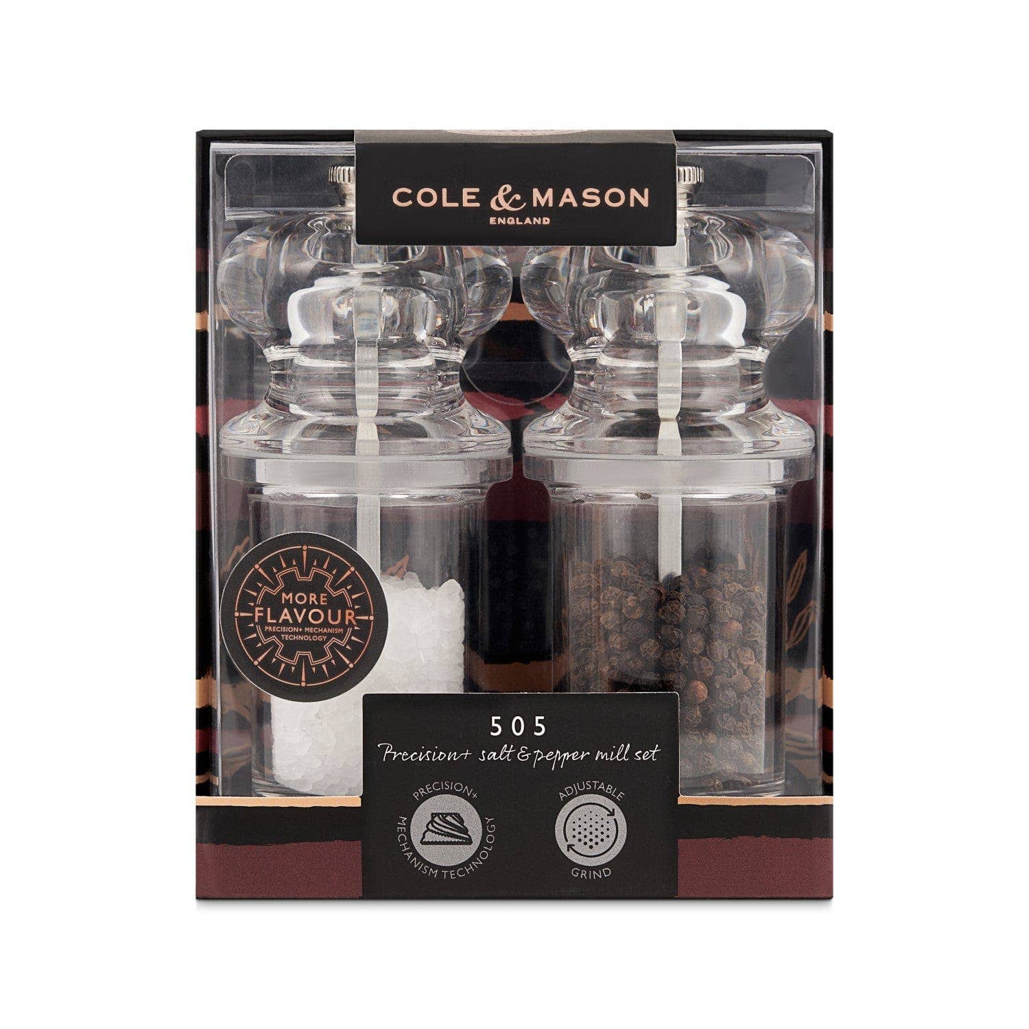 DKHB [Zyliss, Cole & Mason, Swissmar, AdHoc, Ken Hom] - Wholesale Salt & Pepper Shaker Set - Cole & Mason 505 Salt & Pepper Mill Set6