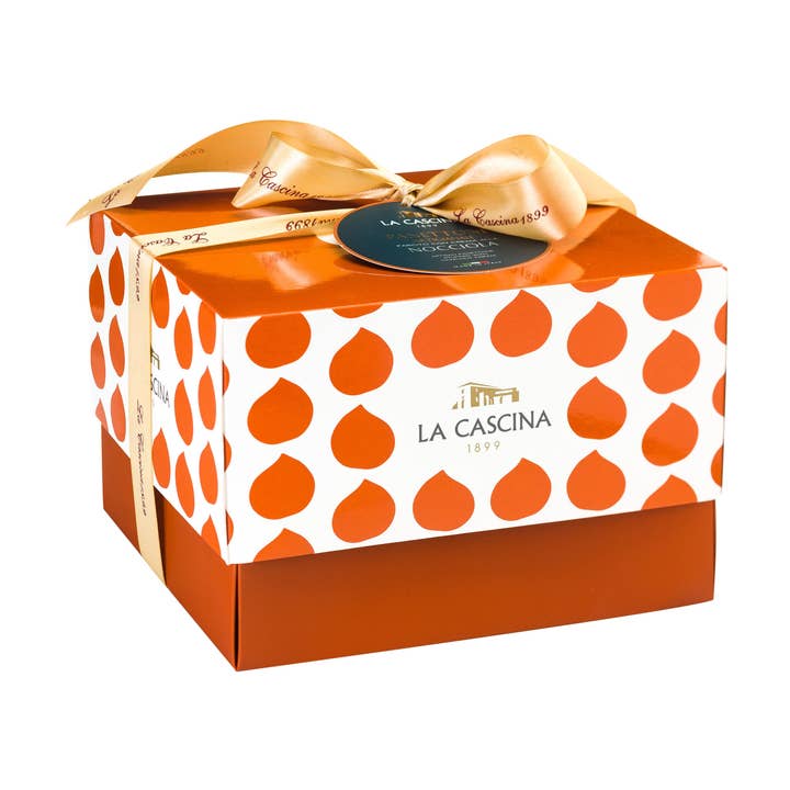 Artisanal Panettone with Hazelnut Cream elegant conf. for wholesale by La Cascina 1899