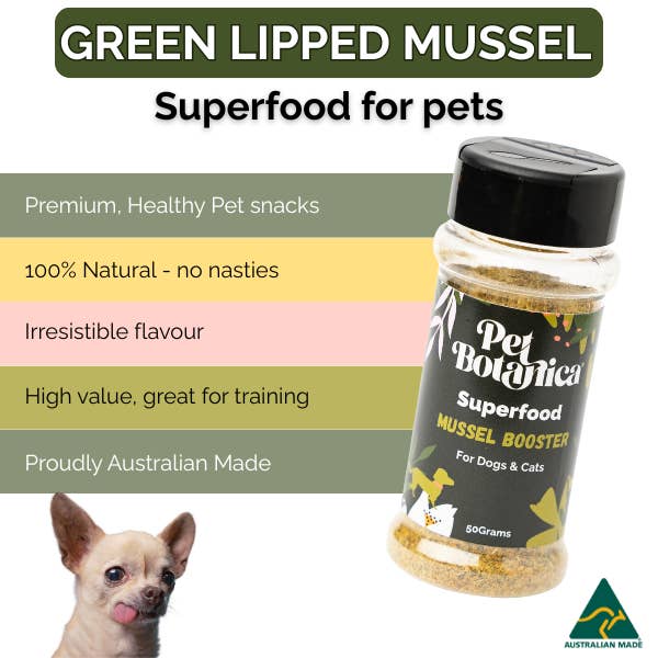 Pet Botanica - Wholesale Pet supplement – Cat/dog - Green Lipped Mussel Powder for Dogs and Cats | Superfood 4