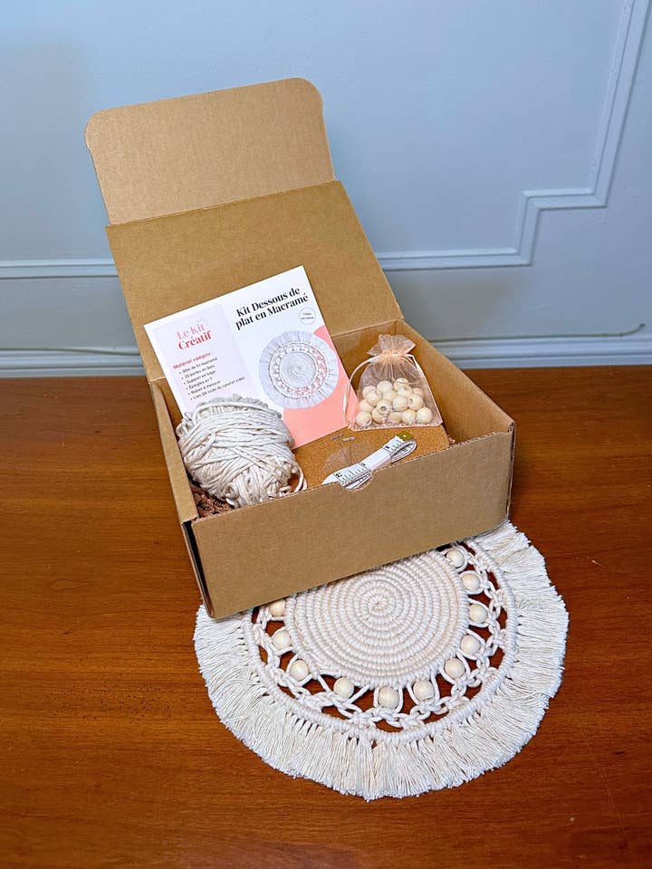 DIY Kit Macramé Trivet for wholesale by Le Kit Créatif