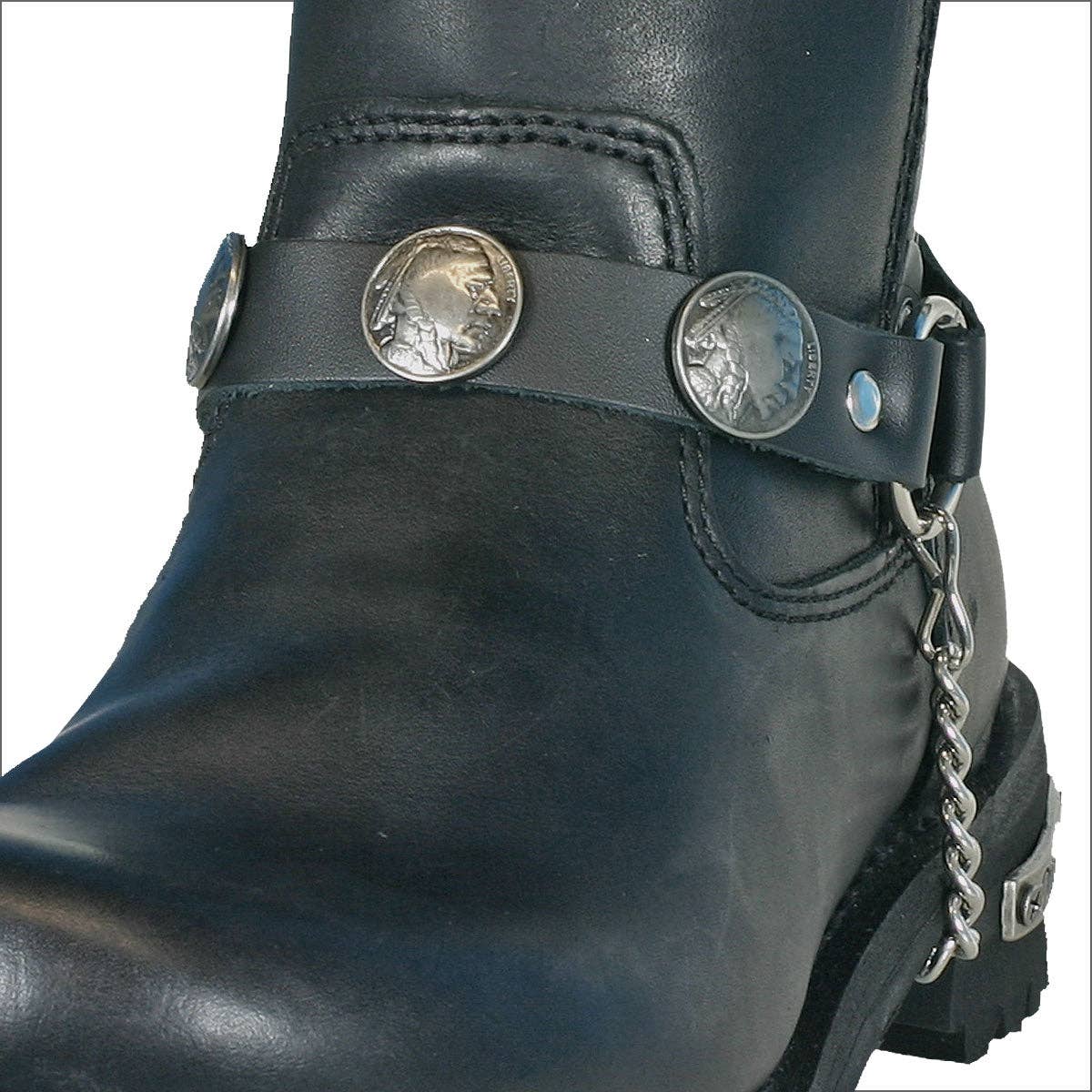 Hot Leathers - Wholesale Shoe Accessories - Hot Leathers BNL1005 Indian Head Nickel Boot Chain2