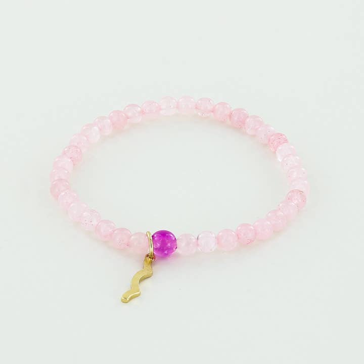 Sailormade - Vendita all'ingrosso Bracciale con perline - Bracciale da donna Rayminder UV Awareness in quarzo rosa2