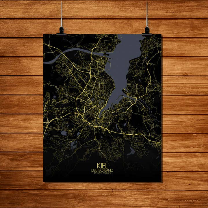 Poster of Kiel | Germany for wholesale by mapospheres