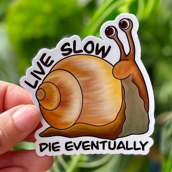 Live Slow Snail Sticker for wholesale by Fritz + Key