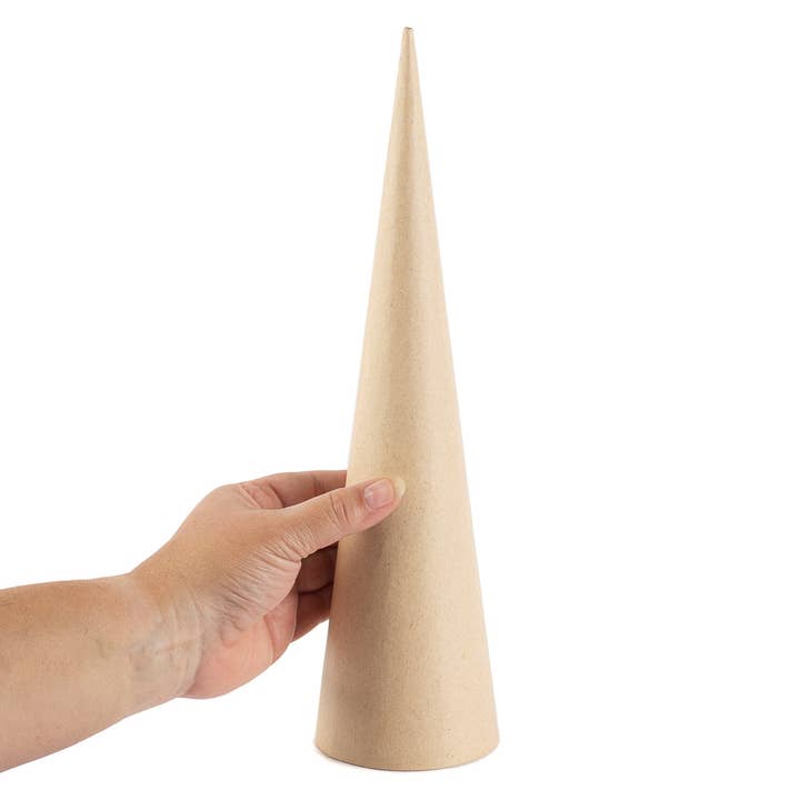 Factory Direct Craft – wholesale Craft supplies – 13-1/2" x 3-1/2" -Paper Mache Craft Cones with Open Bottom 4