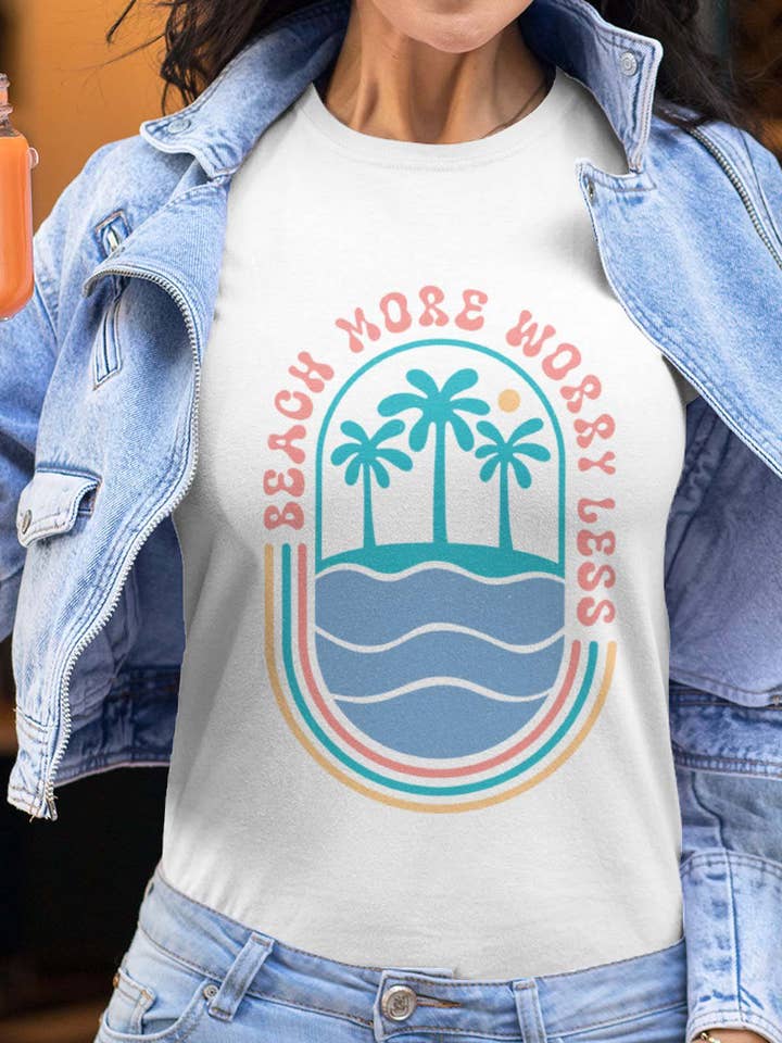 T-shirt met ronde hals voor dames | Beach worry voor wholesale door IALD