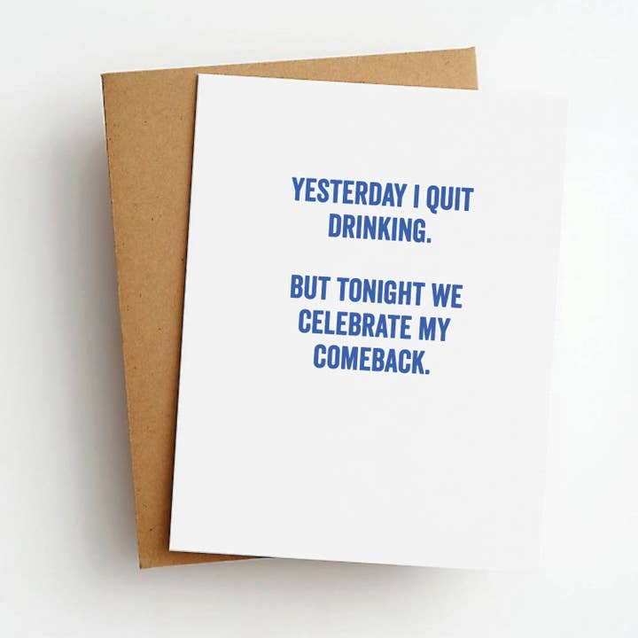 Celebre o Meu Regresso Engraçado Cartão de Saudação Diário por atacado de Skel & Co