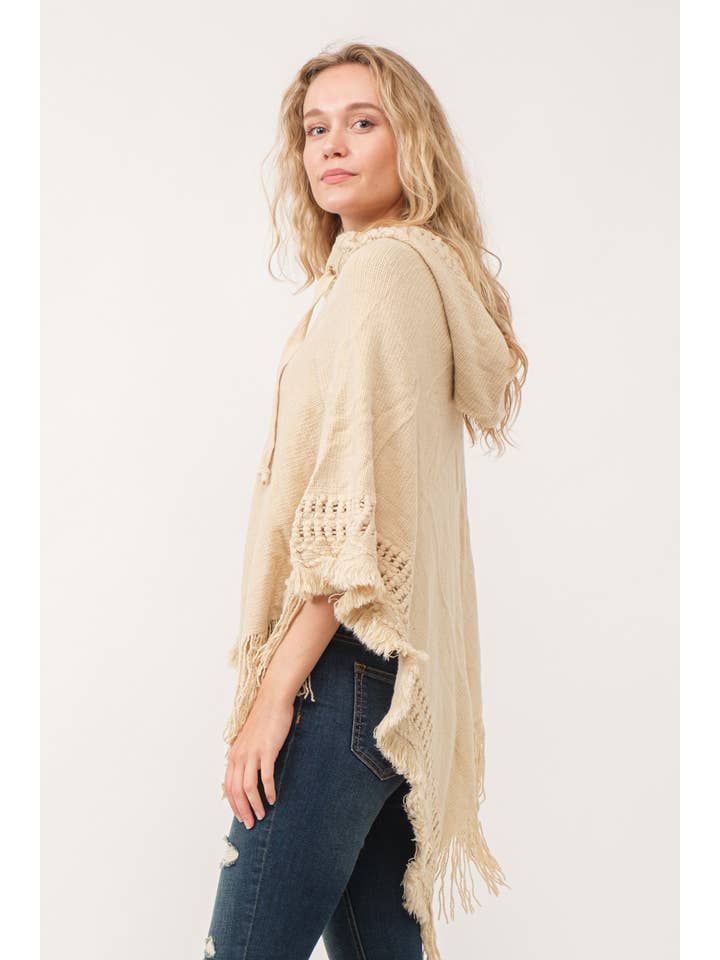 Raj Trading & Imports (USA) Inc. - Wholesale Poncho - Women's - Harlie Grommet Poncho Cape