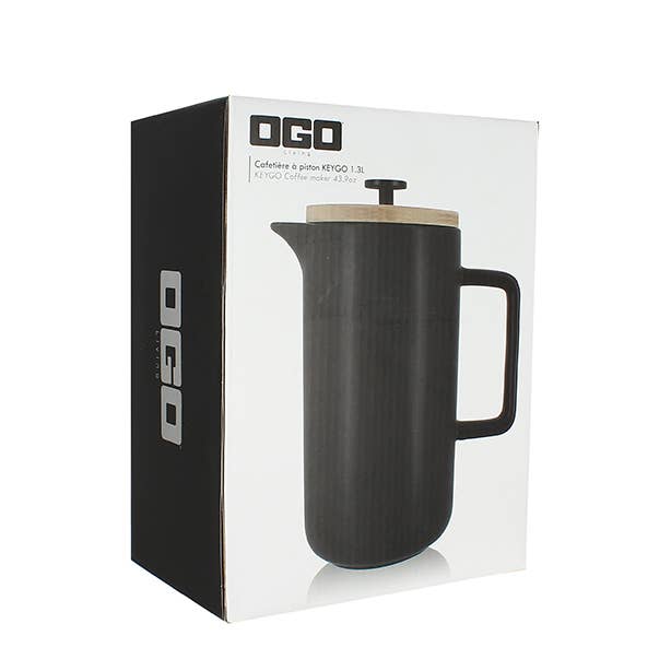 Ogo living - Wholesale French Press - Keygo 1.3l black matt porcelain French press8