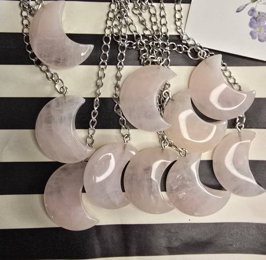 Eclectic Wallflower Boutique - Wholesale Tea Strainer/Infuser - Rose quartz moon tea infuser