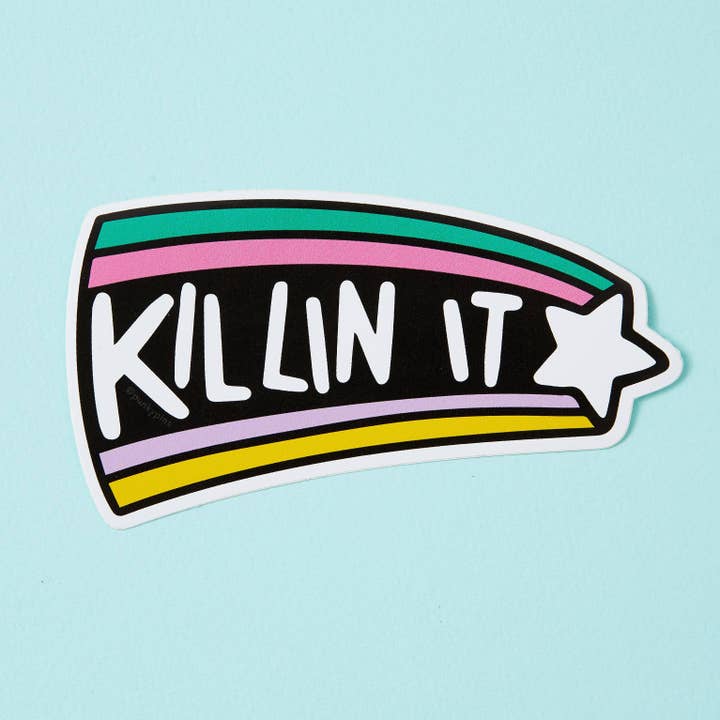 Killin It Vinyl Sticker for wholesale by Punky Pins