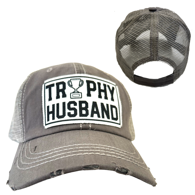 dkhandmade - Wholesale Trucker Hat - Men's - TROPHY HUSBAND | UNISEX HAT | DISTRESSED4
