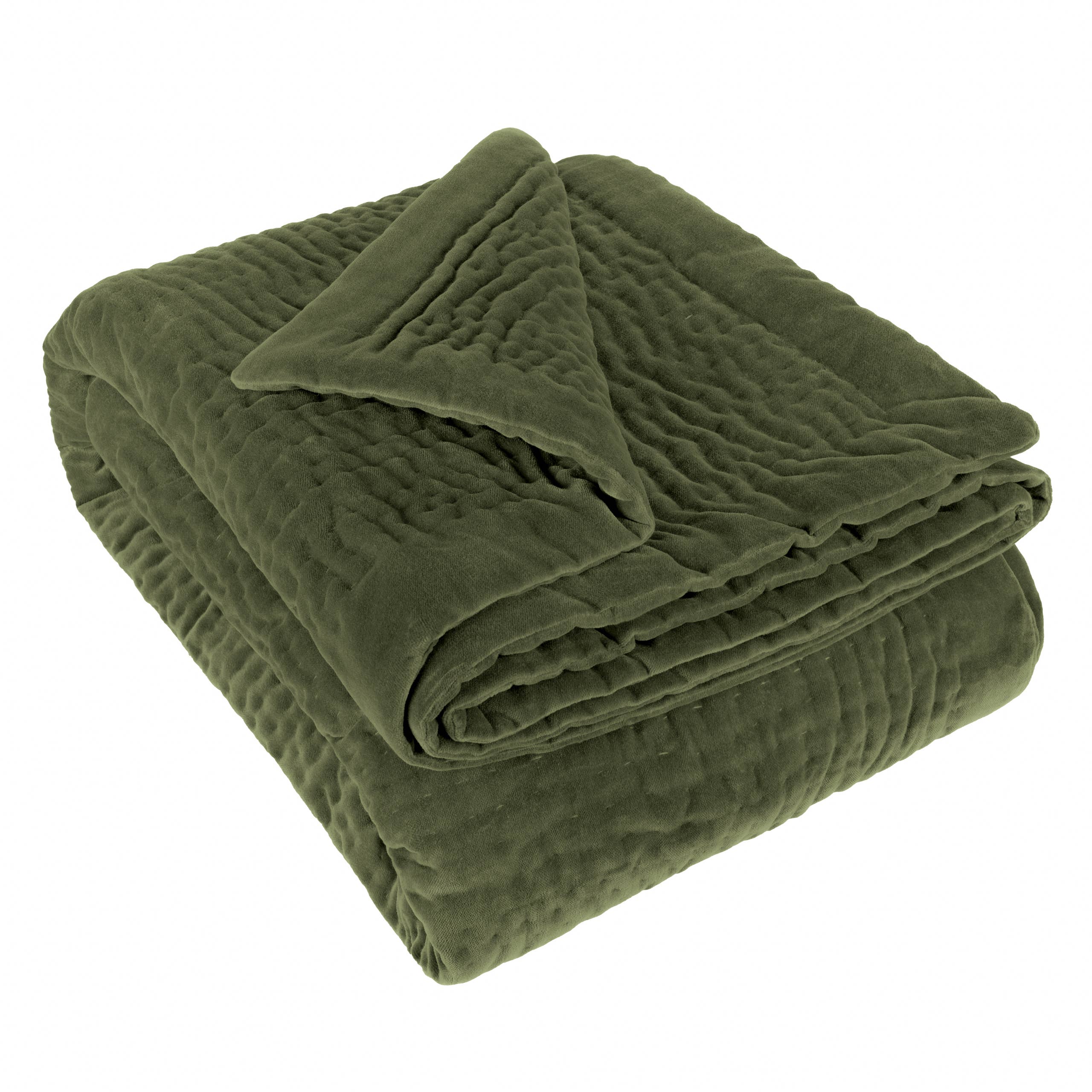 Salie Haze Velvet gewatteerde plaid Sage voor groothandel op Faire4