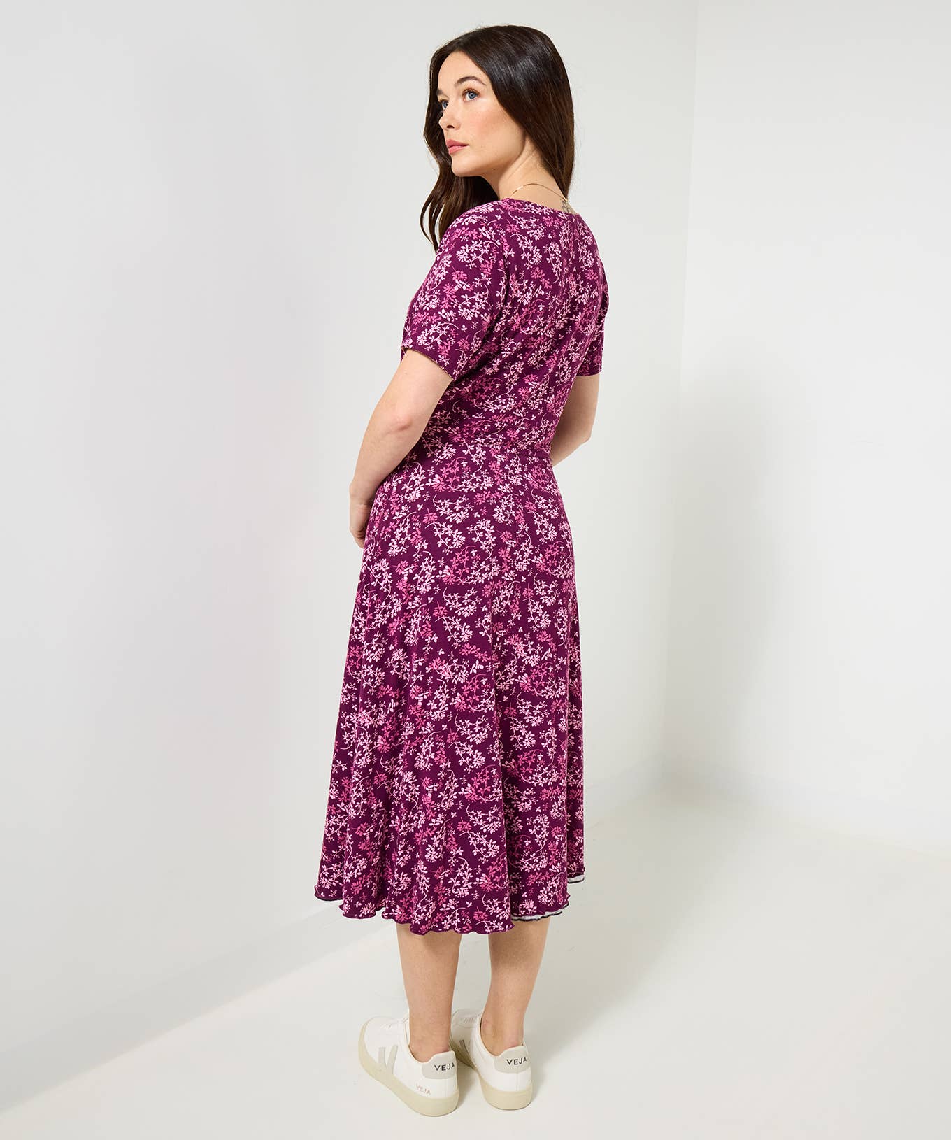 Plum Radiant Reversible Printed Jersey Dress for wholesale on Faire3