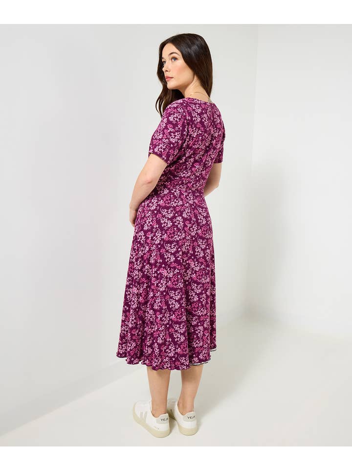Plum Radiant Reversible Printed Jersey Dress for wholesale on Faire3