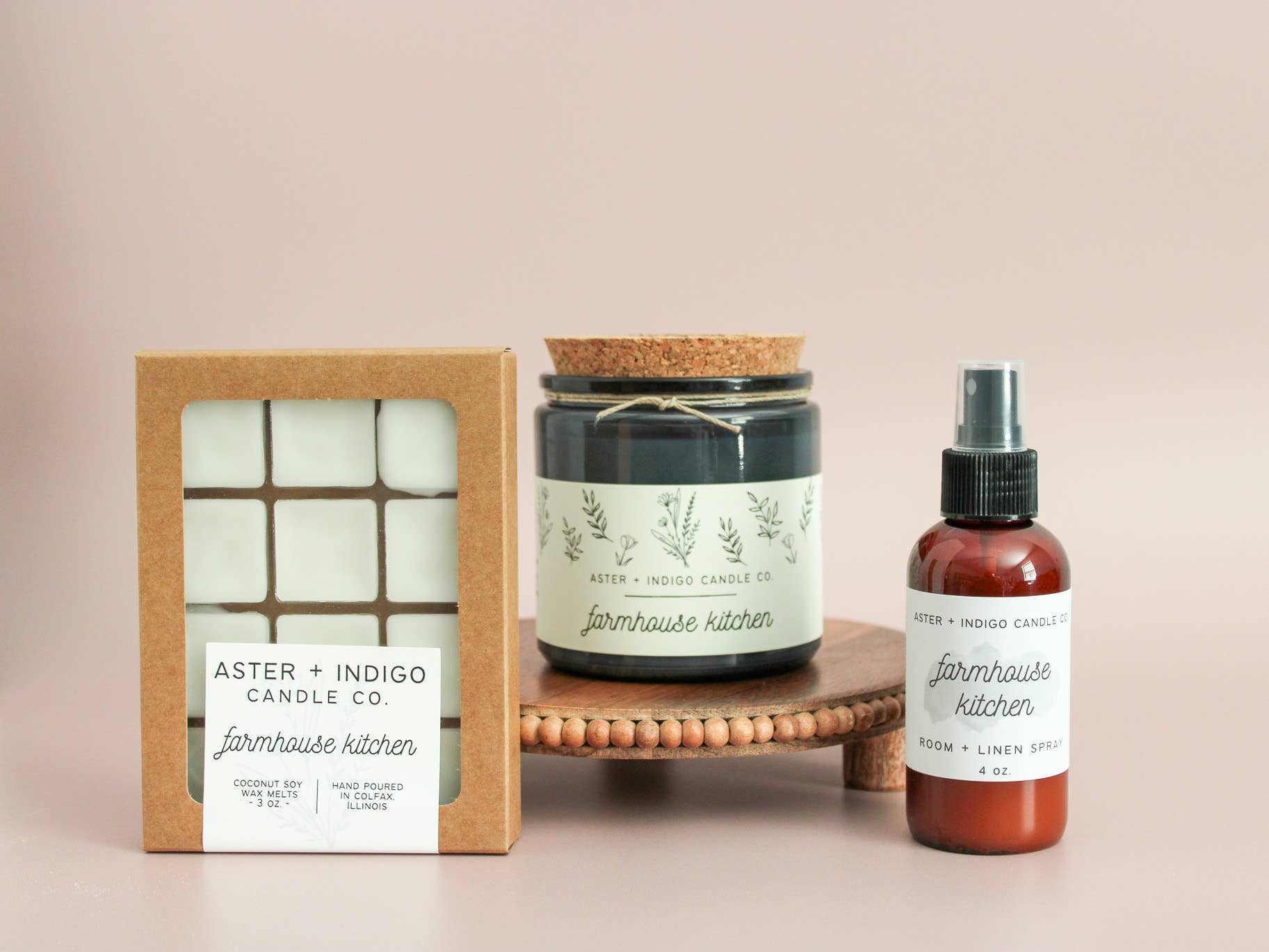 Aster + Indigo Candle Co. - Vente Fondants - Farmhouse Kitchen | Cire fondue à la noix de coco4