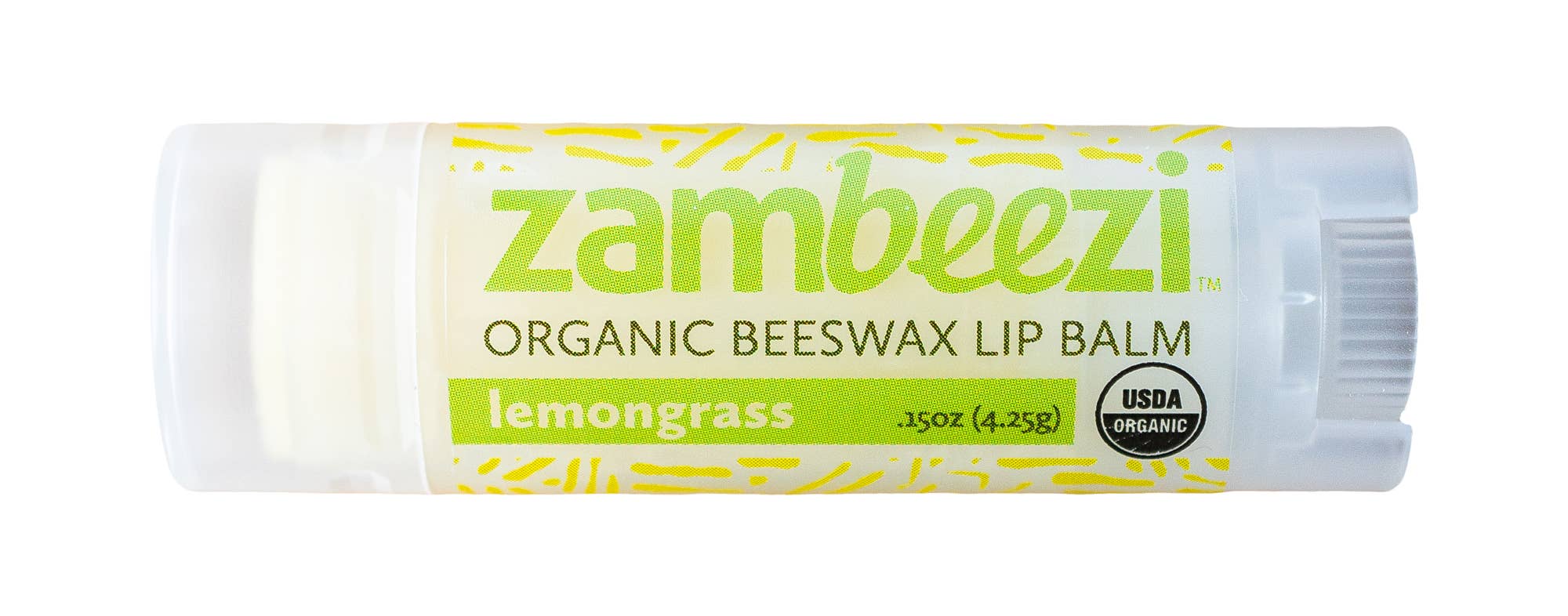 Zambeezi - Wholesale Lip Balm - Lemongrass Organic Beeswax Lip Balm1