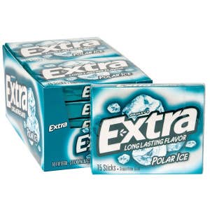 L&F Universal Goods - Wholesale Chewing Gum - Extra Polar Ice Gum 15 Sticks - 10 CT0