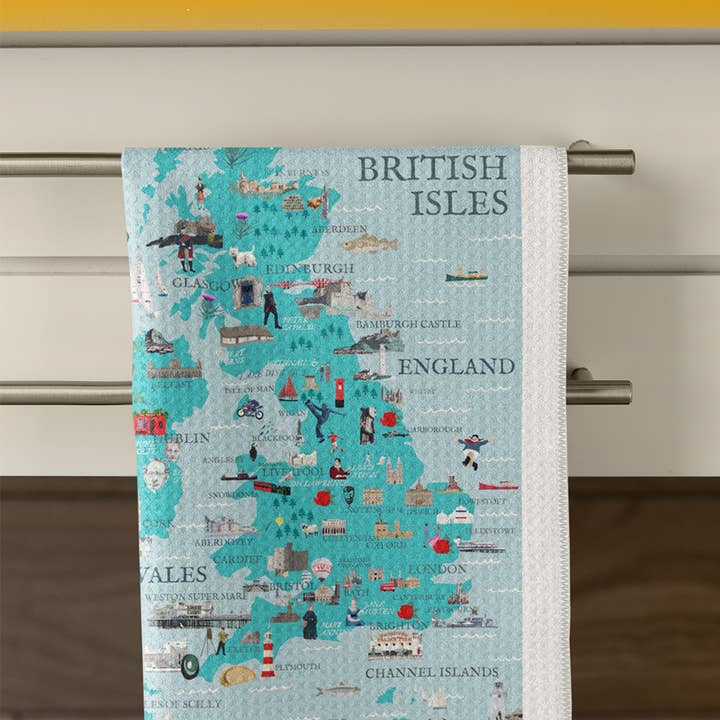 Torchons à carte illustrée pour la vente par BETTY BOYNS MAPS