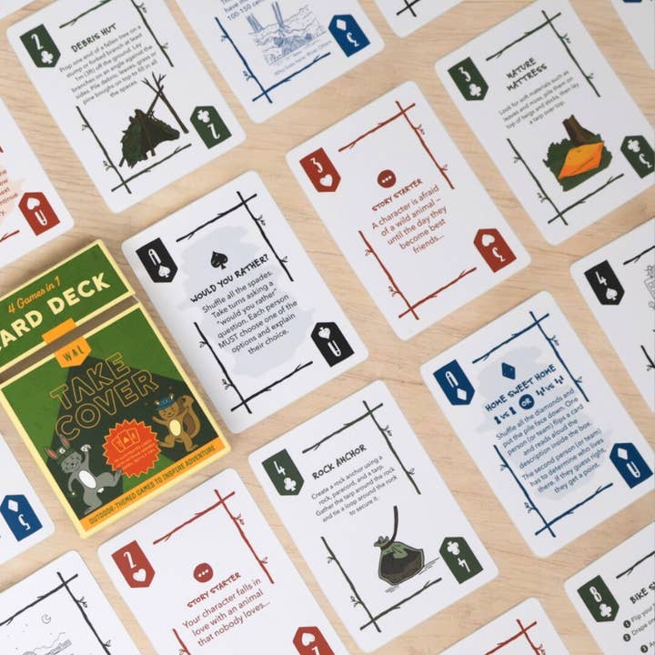 Wild Life Outdoor Adventures - Wholesale Card Game - "Take Cover" 4 in 1 Card Game