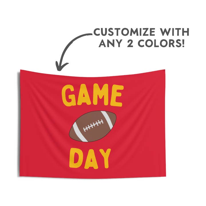 Football Game Day Banner Color Background - Personalizable C for wholesale by The Little Lemons Company